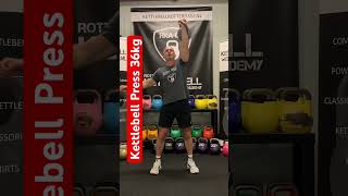 36 KG Kettlebell Press [upl. by Adlee259]