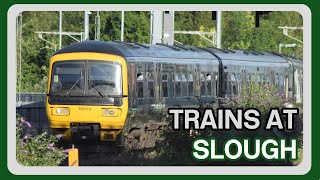 Trains at Slough railway station 10072023 [upl. by Airtal]