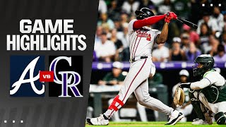 Braves vs Rockies Game Highlights 81024  MLB Highlights [upl. by Nuhsed]