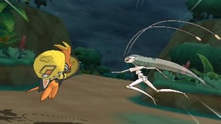 Pokemon Moon Cutscene  Tapu Koko vs Pheromosa UB02 Beauty [upl. by Eladnyl]