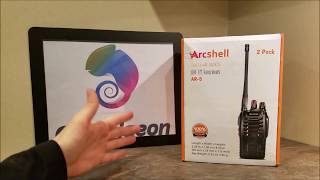 📻 The Best Walkie Talkie 📻 Two Way Radios Arcshell UHF FM Transceivers AR5 Review Unboxing [upl. by Ahker]