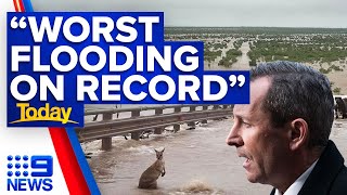 Western Australia experiences worst flooding in history  Weather  9 News Australia [upl. by Amanda]