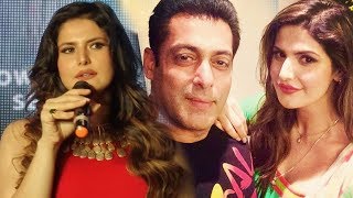 Zarine Khan REACTION On Working With Salman Khan In Film [upl. by Addiego883]