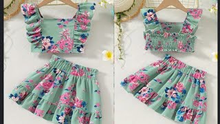 Baby skirt cutting and stitching babyskirt babydress [upl. by Mcneil674]