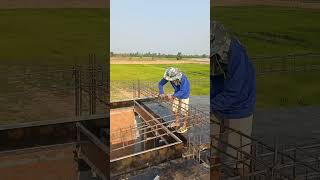 Rebar works for first floor  Construction  Structure work construction building home house [upl. by Edeline]