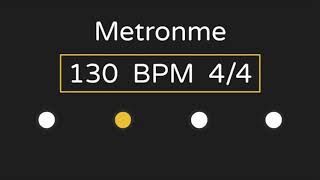 Metronome  130 BPM  44 Time with Accent [upl. by Alaehs154]