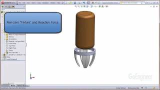 SolidWorks Simulation  Nonzero quotFixturesquot and Reaction Force [upl. by Keryt]