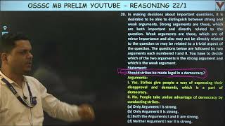 22nd JANUARY  REASONING  OSSSC RI MEMORY BASED QUESTION DISCUSSION BY VANIK BEST FACULTYvanik [upl. by Mixie]