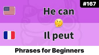 🇫🇷 Daily French for Beginners Pick Up One Phrase Each Day  quotHe canquot 167 [upl. by Heiner]