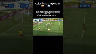 Colombia 21 Argentina eliminatoriasconmebol 10 92024 shortsfutbol [upl. by Krakow]