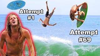 Hardest Trick Ever Done On A Skimboard Worlds First [upl. by Fern935]