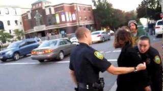 Girl Arrested for JAYWALKING 101511 Occupy Asheville [upl. by Ynos182]