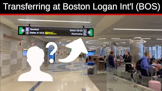 A Guide to Transferring Flights at Boston Logan Airport  The Walk Between Terminals B C amp E [upl. by Heti852]