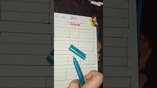 how to make calendar 📆 easy journaling ✨ subscribe [upl. by Suirrad]