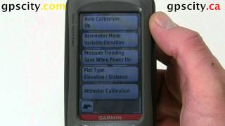 Garmin Oregon 450 450t 550 550t  Elevation Plot Screen with GPS City [upl. by Leahcimnoj]