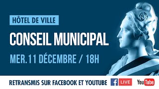 Conseil Municipal Mercredi 11 Décembre 2024 à 18h00 [upl. by Arenahs]