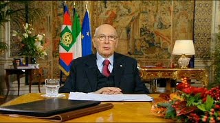 Napolitano ultimo discorso fine anno annuncio dimissioni [upl. by Amelus]