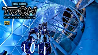 TRON Lightcycle Run Roller Coaster at Night 4K POV with Queue Walt Disney World 2024 03 11 [upl. by Laura202]