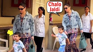 Kareena Kapoor SHOUTS At Son Jeh Ali Khan For Running Around [upl. by Aiekam595]