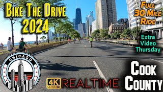 Chicagos Bike The Drive 2024  4K Realtime Version  30 Mile Ride  Round Trip  September 2024 [upl. by Anderer]