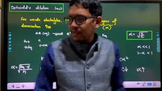 Ostwald dilution law  Chemical Equilibrium class 11th [upl. by Ahsan]