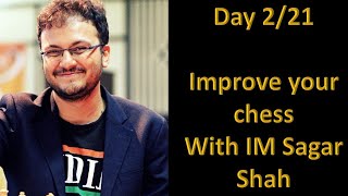 Day 221 Improve your chess with IM Sagar Shah  An introduction to the method of imbalances [upl. by Esydnac]