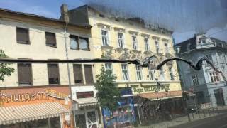 Sloshing water trapped inside a bus window [upl. by Amiaj]