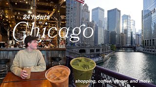 24 HOURS IN CHICAGO shopping coffee matcha dinner  more [upl. by Gilba]