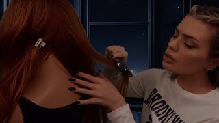 ASMR playing with your hair amp gossiping at the sleepover 🌙 hair play roleplay [upl. by Airednaxela]