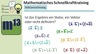 Rechenoperationen mit Vektoren  ist das Ergebnis ein Skalar ein Vektor oder nicht definiert  MST [upl. by Rosmunda]