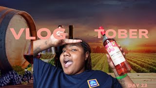 TRYING THE NEW ALDI WINE FOR THE FIRST TIME VLOGTOBER DAY 23 [upl. by Essam]