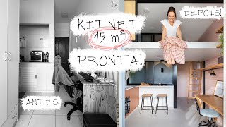 KITNET 15 m² PRONTA  REFORMA COMPLETA [upl. by Hurwitz]