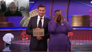 REACTION  Sherris Bonus Round  S42  Wheel of Fortune [upl. by Lorsung]