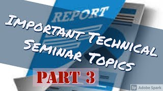 Seminar Topics for ELECTRICALELECTRONICS ENGINEERING  Latest seminar topics  2020  2021  EEE EC [upl. by Ordnassela]