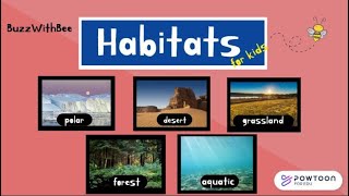 Habitats for Kids  Learn about Polar Desert Forest Grassland and Aquatic Habitats [upl. by Toll712]