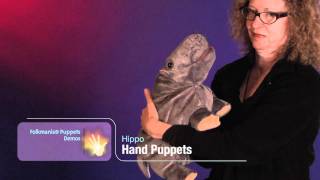 Folkmanis® Hippo Puppet Demo  Retired [upl. by Paehpos]