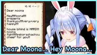 【ENG SUB】Pekora’s writes an English letter to Moona [upl. by Thurstan]