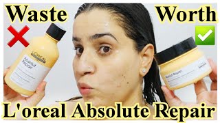 Loreal Absolute Repair Shampoo and mask Review [upl. by Nahtanaoj]