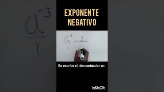 Cómo pasar Exponente negativo a positivo Inversa [upl. by Itsud]