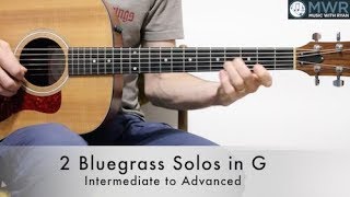 Learn 2 Bluegrass Solos in G Bluegrass Guitar Lesson [upl. by Jones]