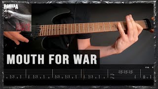 Pantera  Mouth For War Guitar Cover  Tabs Lesson  Instrumental [upl. by Longerich]