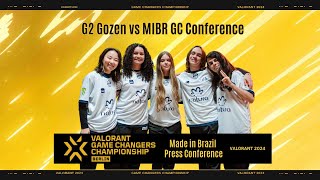 Made in Brazil vs G2 Gozen MIBR VCT Game Changers Berlin Post Match Interview  vctgamechangers [upl. by Brownson223]