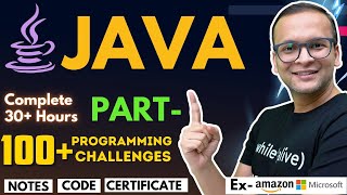 🚀🔥 JAVA Complete Course Part1 2024  100 Programming Challenges [upl. by Rebmaed]