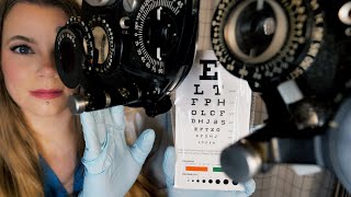 ASMR Hospital Eye Exam  Lens 1 or 2 Eye Measuring Light Exam [upl. by Orel302]