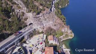 From Limone sul Garda to Riva del Garda by bike Drone flight [upl. by Asnerek]