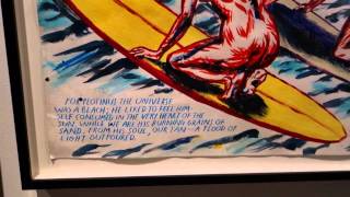 Raymond Pettibon quotAre Your Motives Purequot Sufers 1985 2013 at VENUS OVER MANHATTAN [upl. by Araas]