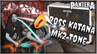 SuperDuper DIMEBAG quotVulgarquot Guitar Tone Pantera BOSS Katana MK2 wPreset [upl. by Oicnerual]