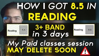 IELTS Reading  How i got 85 Band in reading  My paid secret available for short time [upl. by Enelak]