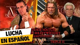 Shawn Michaels vs Triple H Armageddon 2002 Three Stage of Hell  Lucha en Español [upl. by Noryk]