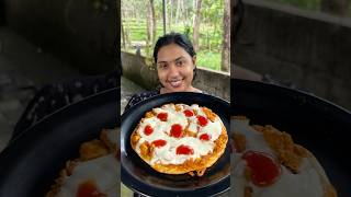 Paratha pizza 🍕 last twist 🤣 food trendingshorts [upl. by Oirazan118]